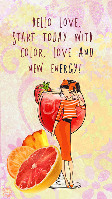 E-Card - Fruits and Juice - inspirational Quote